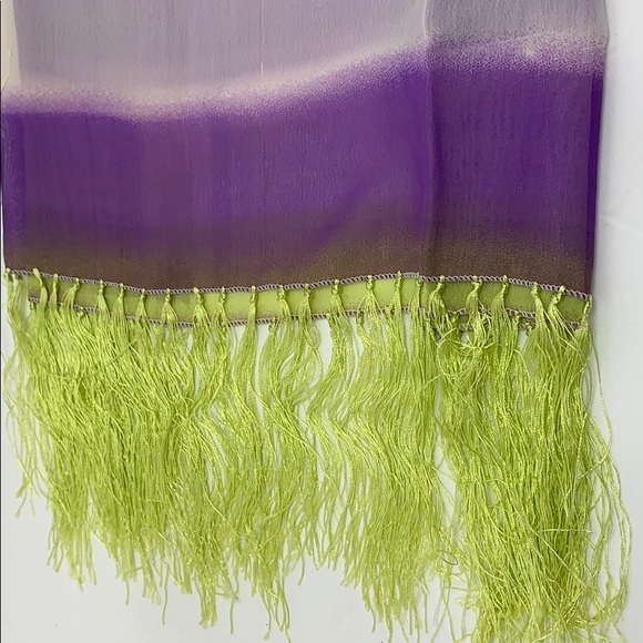 Scarf multi color with fring - Picture 3 of 8